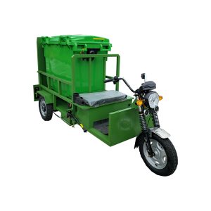 Xe điện vishiko đang chở thùng rác 660l trên xe